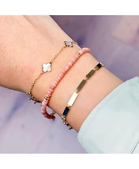 The Lovery Pink Opal Bead Bracelet 14K Gold