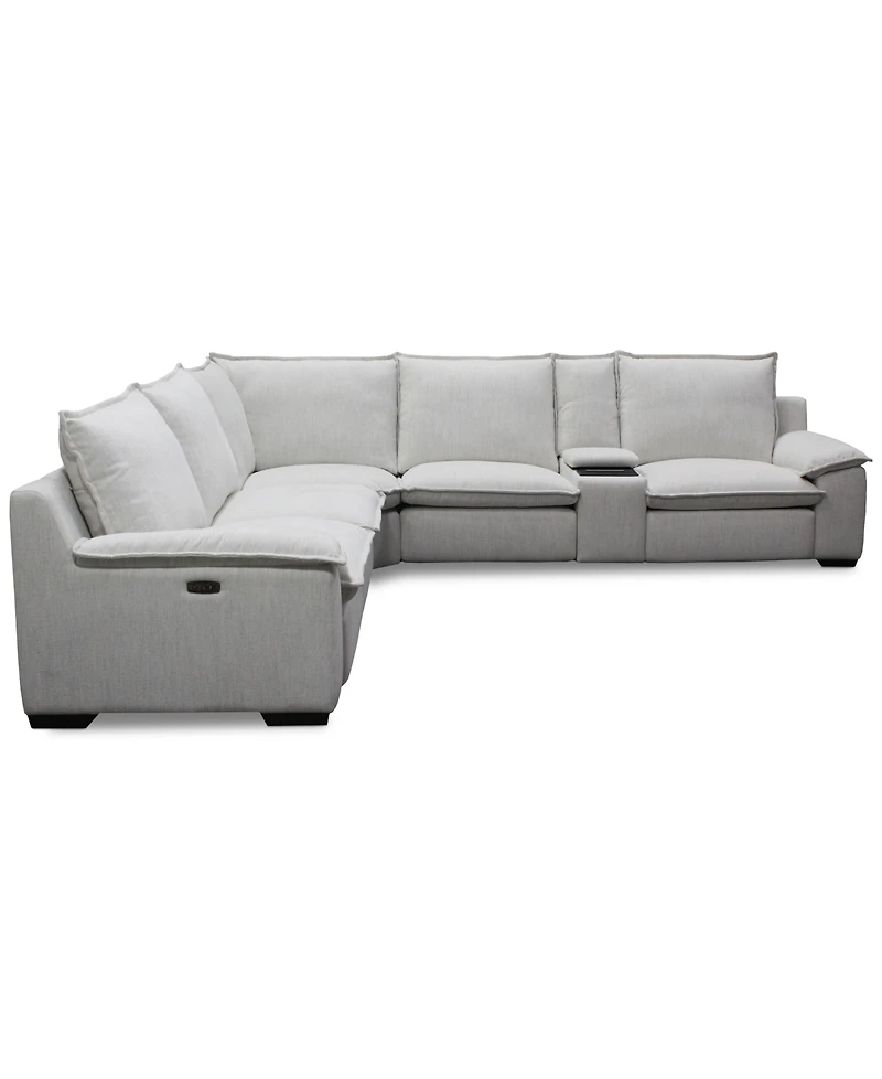Borsi -Pc. Sectional with Power Recliners & 1 Console
