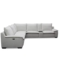 Borsi -Pc. Sectional with Power Recliners & 1 Console