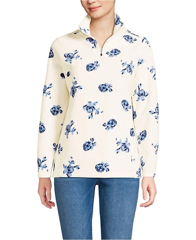 Lands' End Women's Petite Anyweather Fleece Quarter Zip Pullover