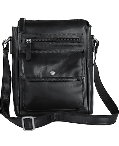 Mancini Men's Everyday Leather Crossbody Bag