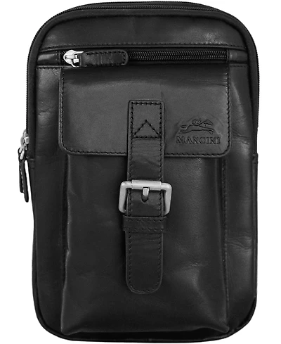 Mancini Men's Leather Crossbody Organizer Bag