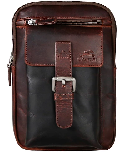 Mancini Men's Leather Crossbody Organizer Bag