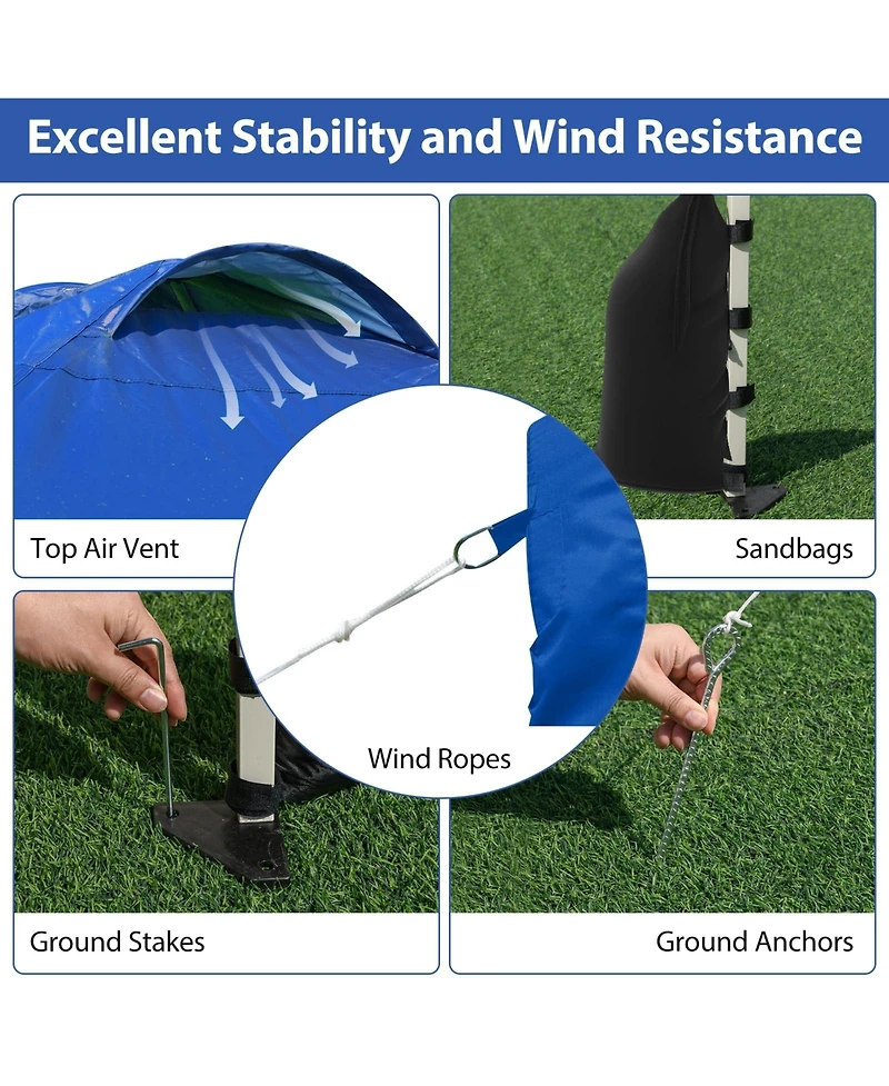 10 X 10 Ft Pop up Canopy Tent with 1 Sidewall and Wheeled Bag