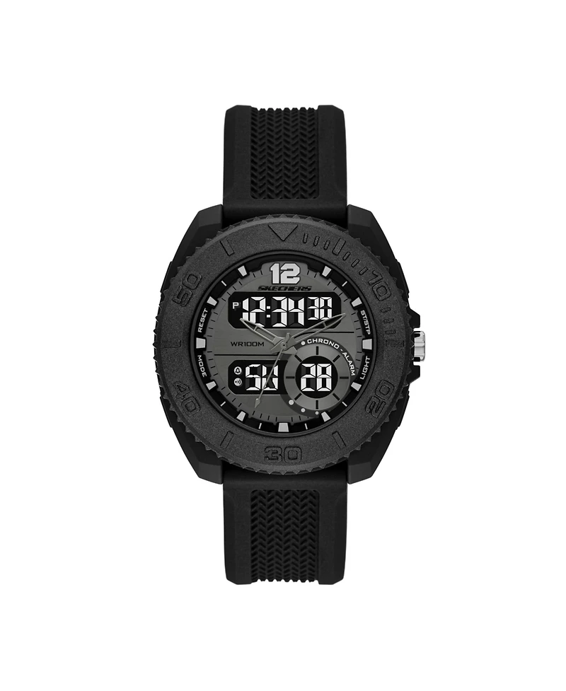 Skechers Men's Greencraig Analog-Digital, Black Polycarbonate Watch