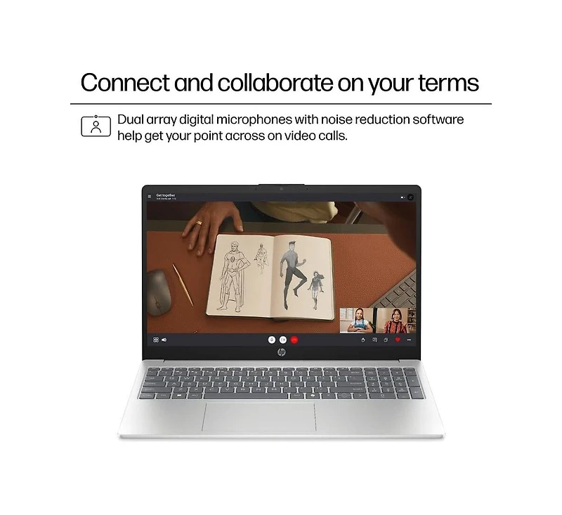 Hp 15.6″ Hd Touchscreen Laptop Bundle, Amd Ryzen 5 7520U, 8GB Ram, 256GB Ssd, for Student and Home Use w/Aux Hdmi Cable, Webroot Antivirus, 2-Y