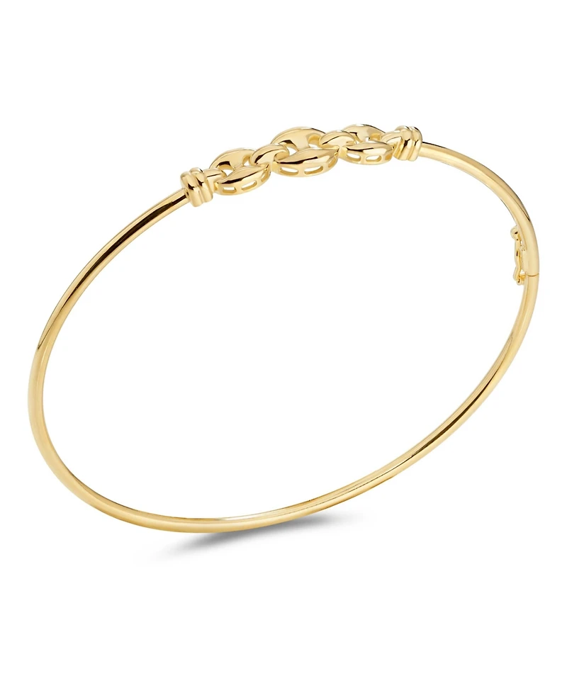 Devata Mariner Bangle Bracelet in 14K Gold, Fits Small to Medium Wrist, approx. 3.5 grams