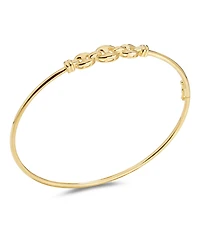 Devata Mariner Bangle Bracelet in 14K Gold, Fits Small to Medium Wrist, approx. 3.5 grams