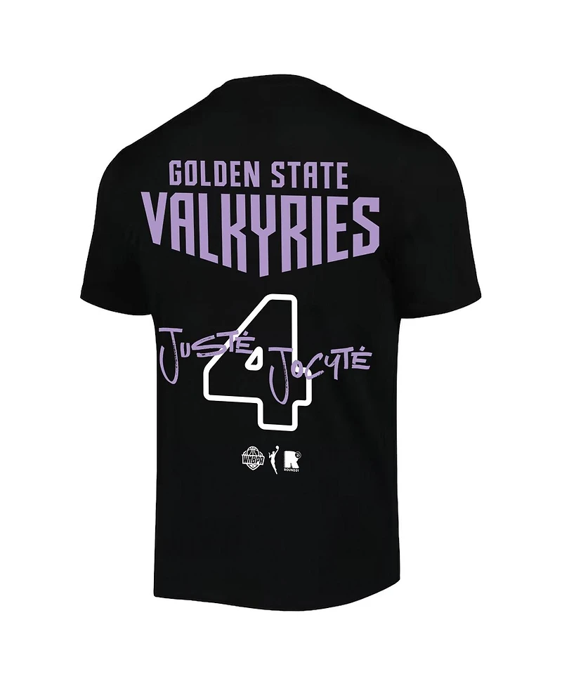Round21 Men's and Women's Juste Jocyte Black Golden State Valkyries Name Number T-Shirt