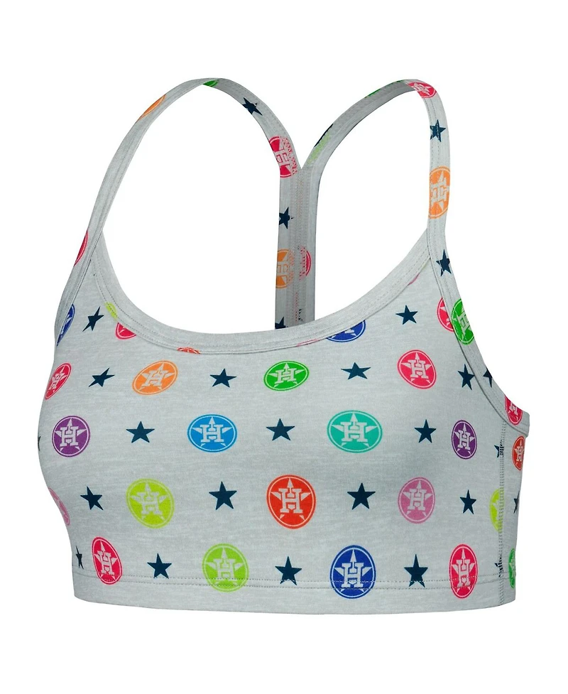 Terez Women's Gray Houston Astros Tlc Rainbow Bra