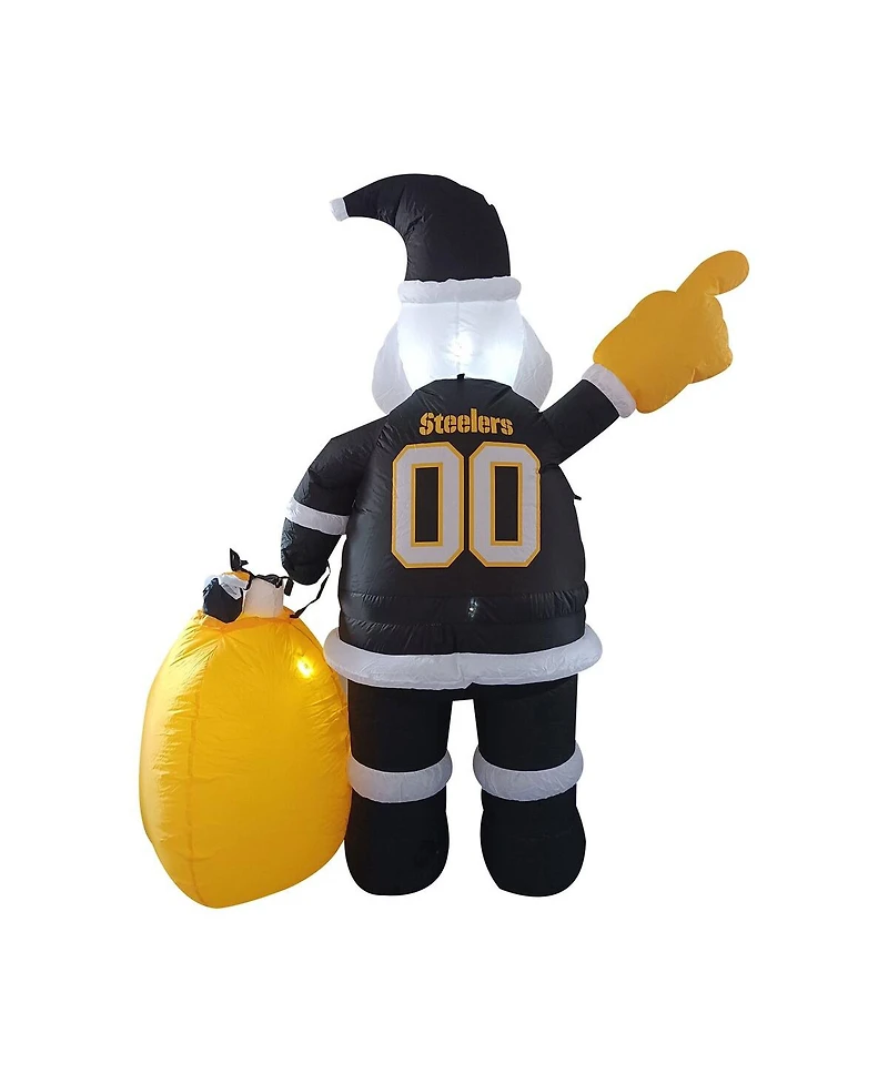 Logo Brands Pittsburgh Steelers 7' Inflatable Santa