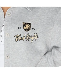 Gameday Couture Women's Ash Army Black Knights Foundation Full-Button Long Sleeve Overshirt