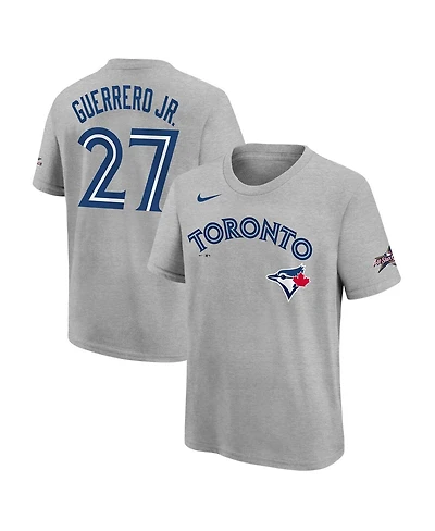 Nike Big Boys and Girls Vladimir Guerrero Jr. Heather Gray Toronto Blue Jays 2025 Mlb All-Star Edition Name Number T-Shirt