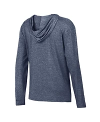 Under Armour Women's Heather Navy Notre Dame Fighting Irish Breezy Long Sleeve Hoodie T-Shirt