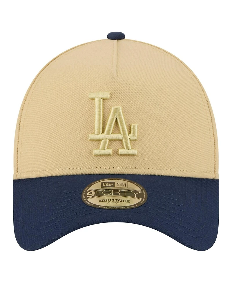New Era Men's Gold/Navy Los Angeles Dodgers x La 84 9FORTY Adjustable Hat