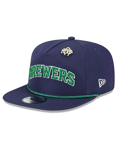New Era Men's Navy Milwaukee Brewers 2025 Big League Chew Golfer Snapback Hat