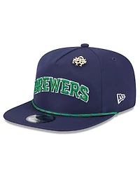 New Era Men's Navy Milwaukee Brewers 2025 Big League Chew Golfer Snapback Hat