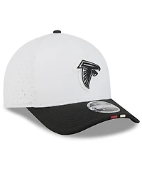 New Era Men's White/Black Atlanta Falcons 2025 Nfl Training Camp A-Frame 9FORTY Adjustable Hat