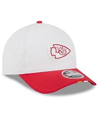 New Era Men's White/Red Kansas City Chiefs 2025 Nfl Training Camp A-Frame 9FORTY Adjustable Hat