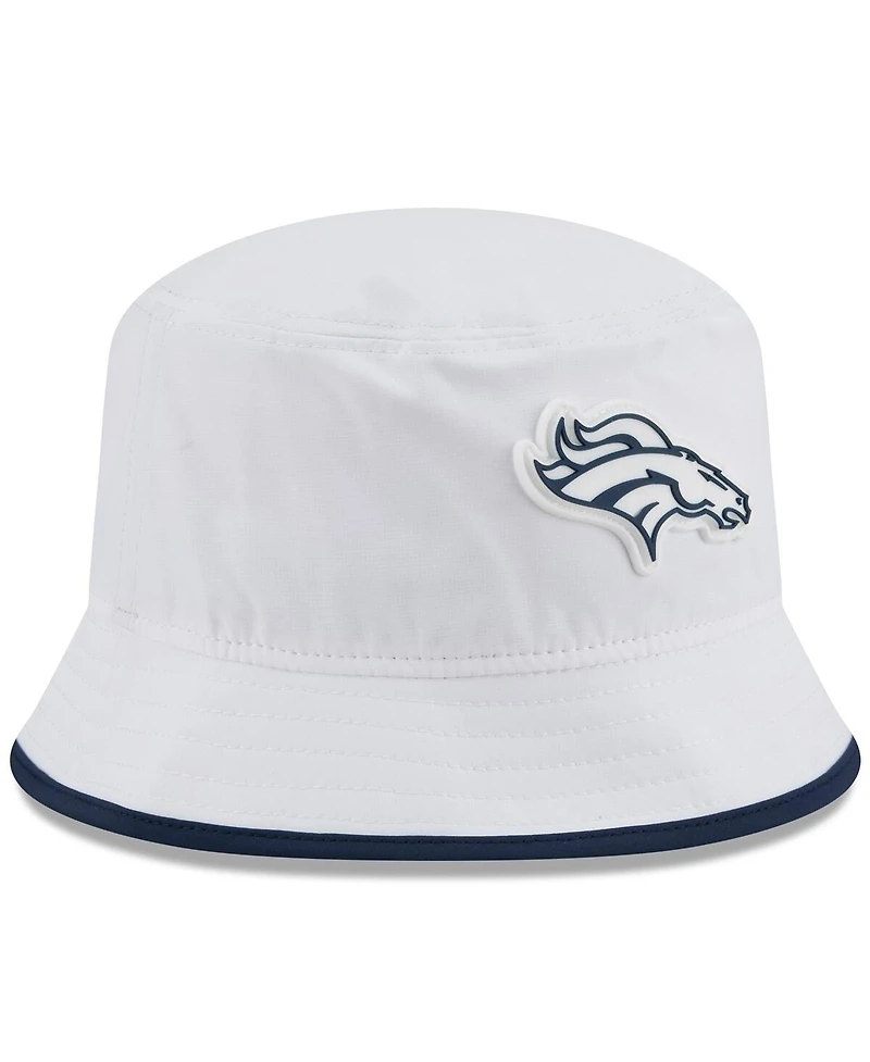New Era Men's White Denver Broncos 2025 Nfl Training Camp Stretch Bucket Hat