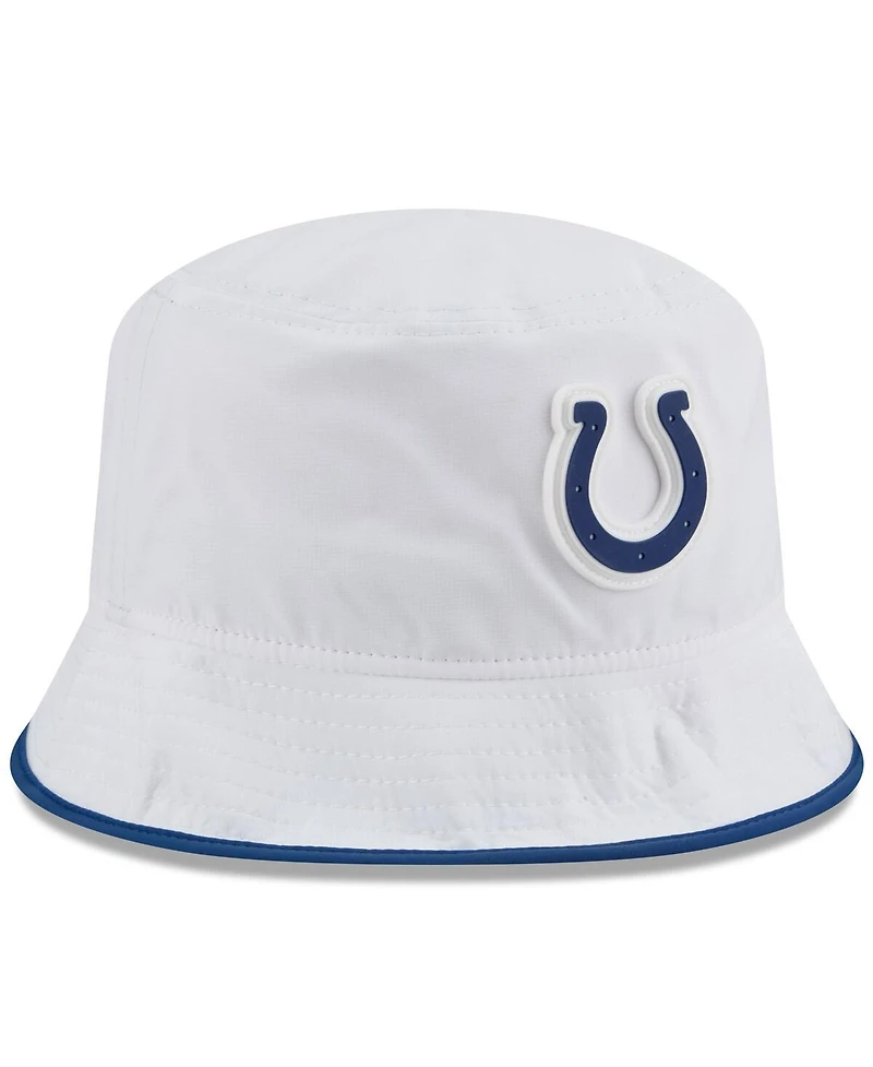 New Era Men's White Indianapolis Colts 2025 Nfl Training Camp Stretch Bucket Hat
