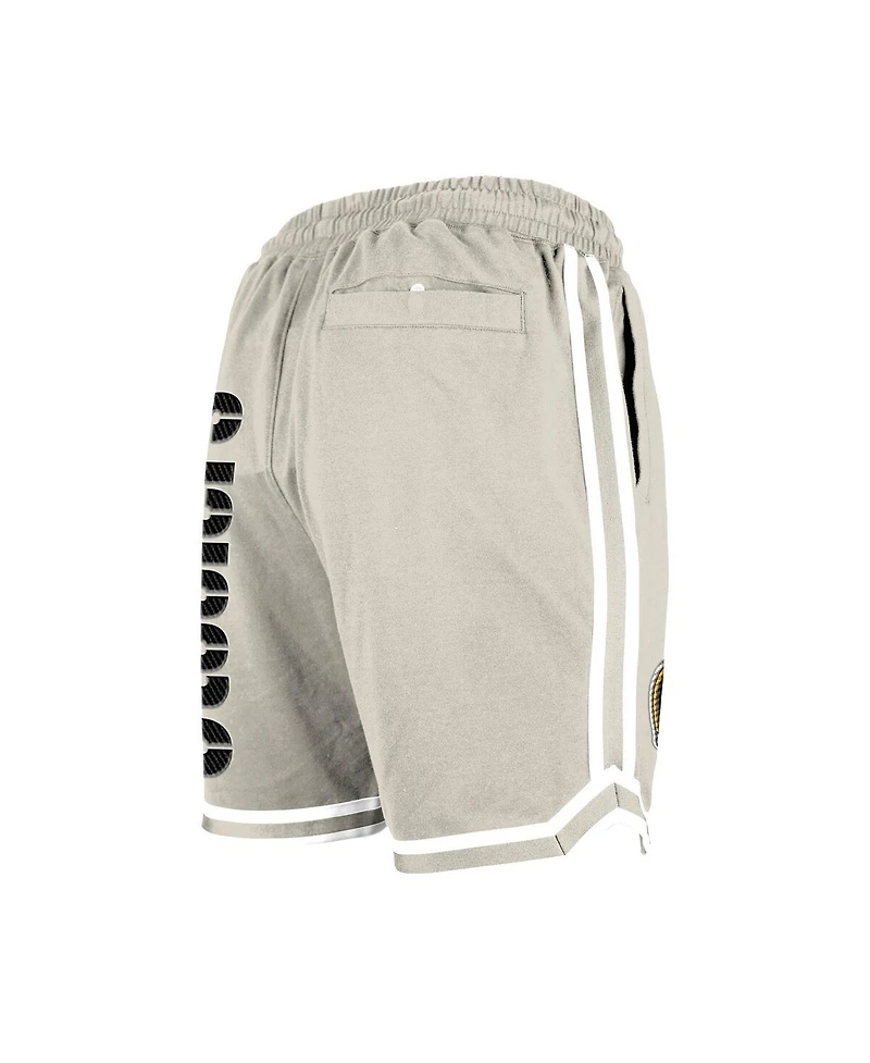 New Era Men's Light Beige Pittsburgh Steelers Stone Multi Patch Shorts