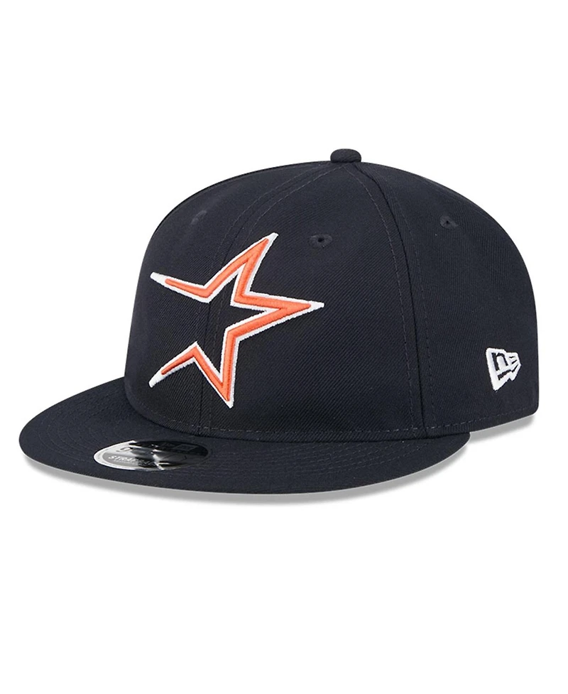 New Era Men's Navy Houston Astros Baseball Hall of Fame Retro Crown 9FIFTY Adjustable Hat