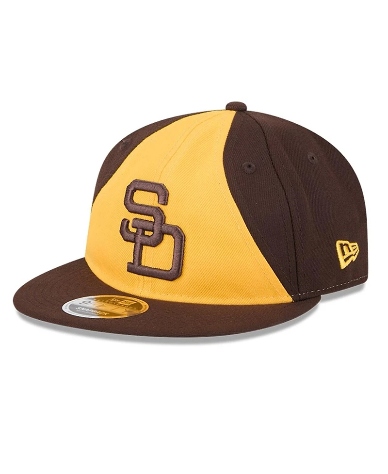 New Era Men's Brown/Gold San Diego Padres Baseball Hall of Fame Retro Crown 9FIFTY Adjustable Hat