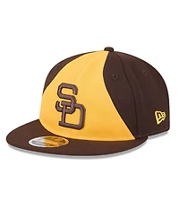 New Era Men's Brown/Gold San Diego Padres Baseball Hall of Fame Retro Crown 9FIFTY Adjustable Hat
