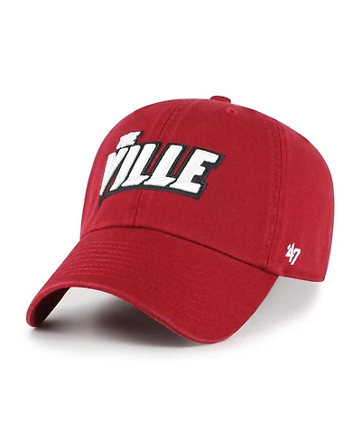 '47 Brand Men's Red Louisville Cardinals Clean Up Adjustable Hat