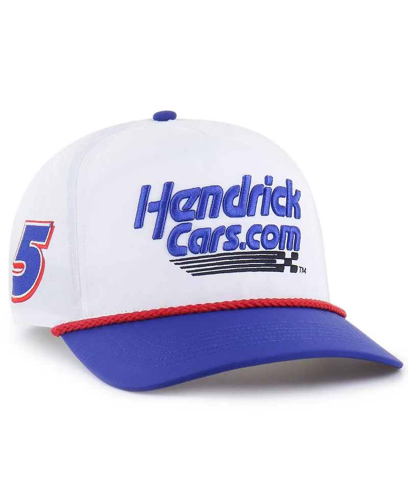 '47 Brand Men's White/Royal Kyle Larson Brrr HendrickCars.com Rope Hitch Adjustable Hat
