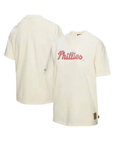 Mitchell & Ness Women's Cream Philadelphia Phillies Boyfriend T-Shirt