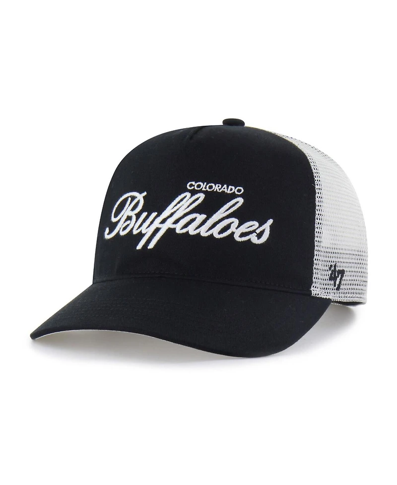 '47 Brand Men's and Women's Black Colorado Buffaloes Contemporary Basics Foundation Trucker Hitch Adjustable Hat