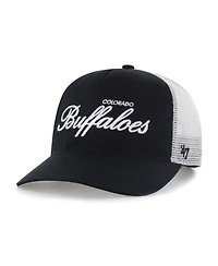 '47 Brand Men's and Women's Black Colorado Buffaloes Contemporary Basics Foundation Trucker Hitch Adjustable Hat