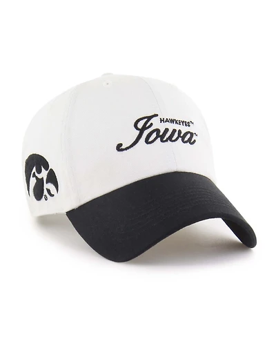 '47 Brand Men's White Iowa Hawkeyes Contemporary Basics Foundation Clean Up Adjustable Hat
