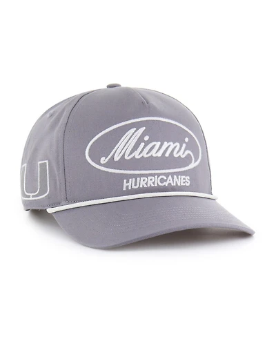 '47 Brand Men's Gray Miami Hurricanes Contemporary Basics Foundational Rope Hitch Adjustable Hat