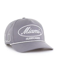 '47 Brand Men's Gray Miami Hurricanes Contemporary Basics Foundational Rope Hitch Adjustable Hat