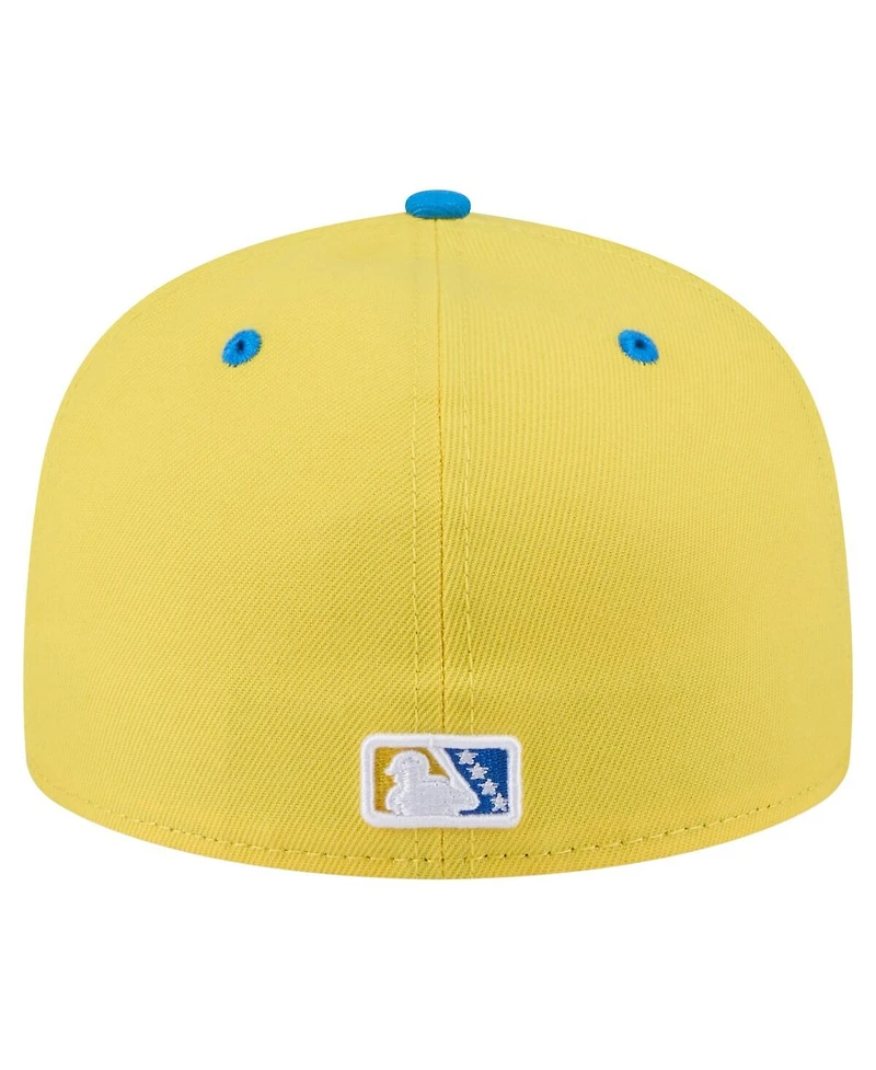 New Era Men's Yellow/Blue Sacramento River Cats Copa de la Diversion 59FIFTY Fitted Hat