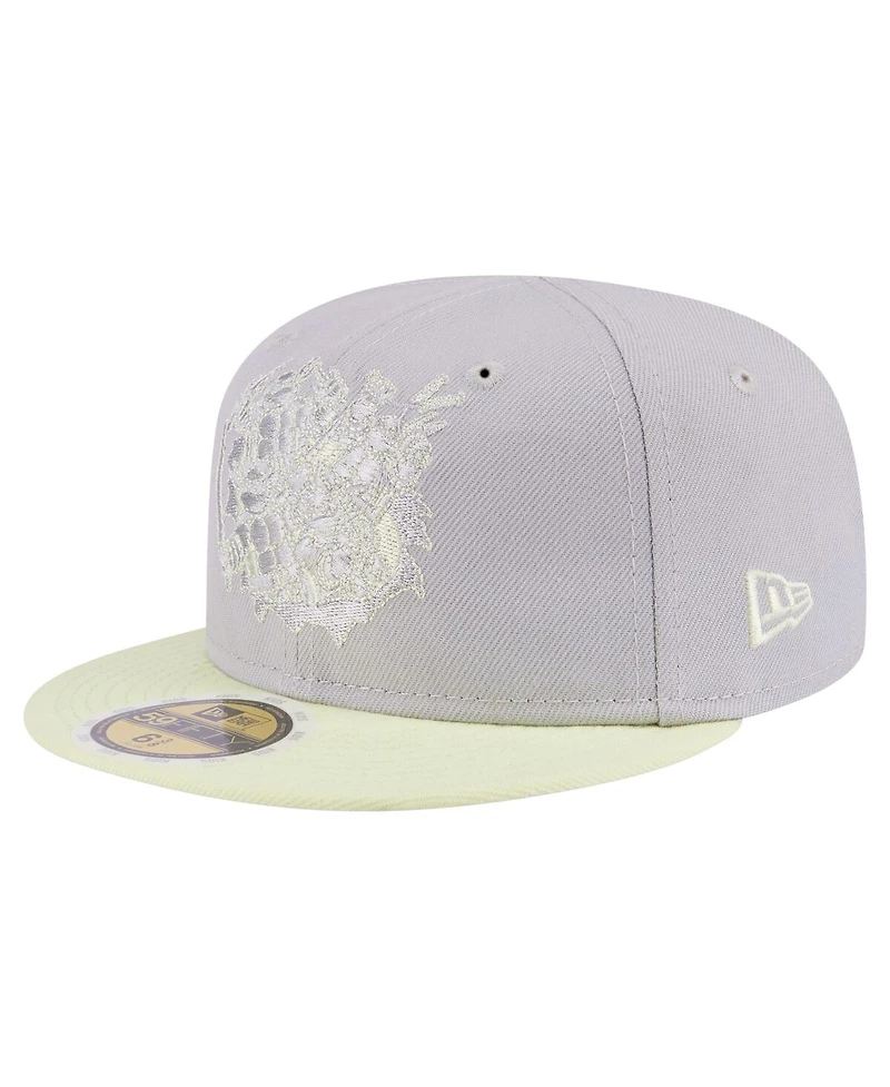 New Era Big Boys and Girls Gray/Light Green Teenage Mutant Ninja Turtles Two-Tone Color Pack 59FIFTY Fitted Hat