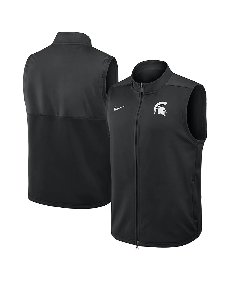 Nike Men's Black Michigan State Spartans Primetime Victory Performance Full-Zip Vest