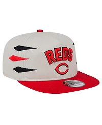 New Era Men's Cream Cincinnati Reds Iron Golfer Snapback Hat