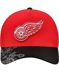 Mitchell & Ness Men's Red/Black Detroit Red Wings May Flowers Pro Crown Adjustable Hat