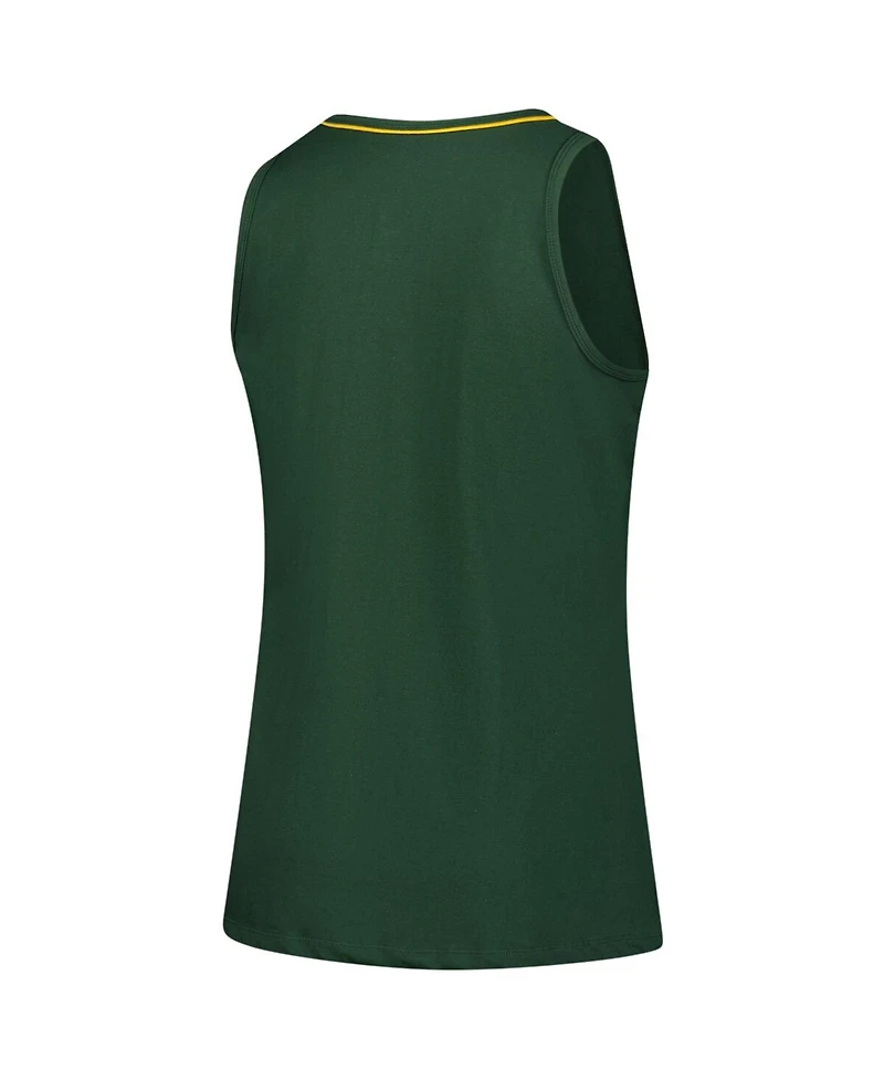 Logo Athletic Women's Green Bay Packers Plus Stellar Win V-Neck Tank Top