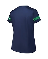Fanatics Women's Navy Notre Dame Fighting Irish Plus Overtime Readiness Lace-Up T-Shirt