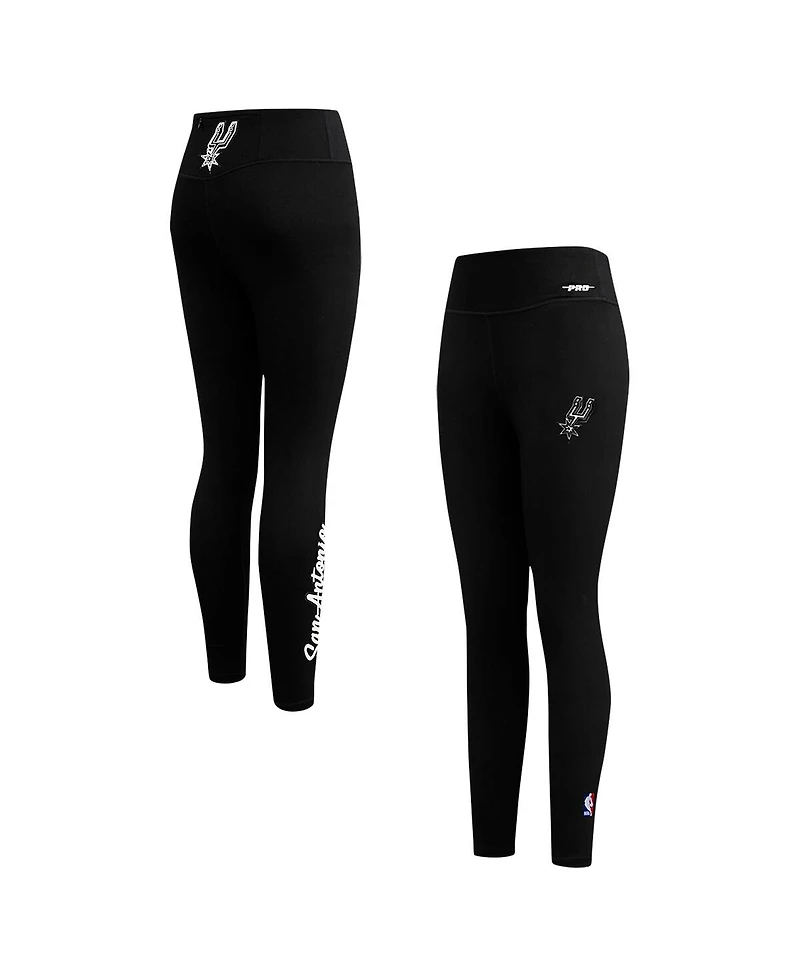 Pro Standard Women's Black San Antonio Spurs Paint the City Tri-Blend Jersey Leggings