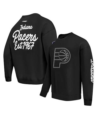 Pro Standard Men's Black Indiana Pacers Paint the City Drop Shoulder Sweatshirt
