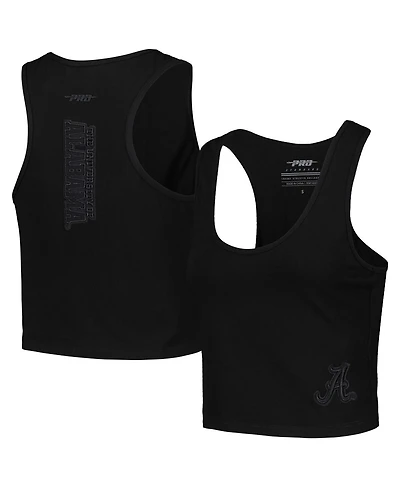Pro Standard Women's Black Alabama Crimson Tide Tonal Neutral Fitted Waist Length Racerback Tank Top