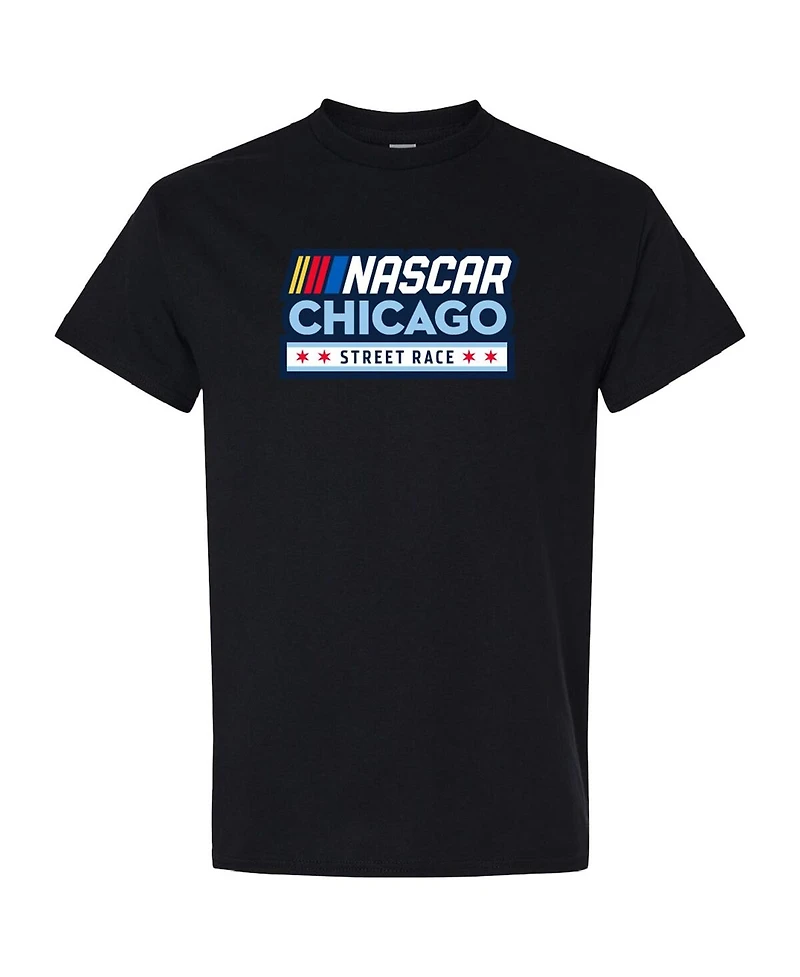 Nascar Men's Black Chicago Street Race Logo T-Shirt