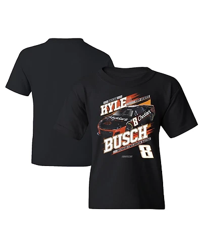 Richard Childress Racing Team Collection Big Boys and Girls Black Kyle Busch Cheddar's Car T-Shirt