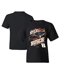 Richard Childress Racing Team Collection Big Boys and Girls Black Kyle Busch Cheddar's Car T-Shirt
